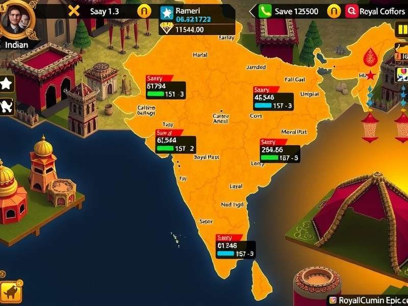 Royal Cumin Epic gameplay screenshot showing Indian-inspired landscapes