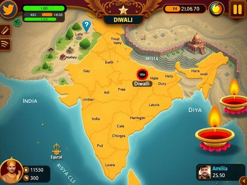 Royal Cumin Epic Diwali event screenshot with festive decorations